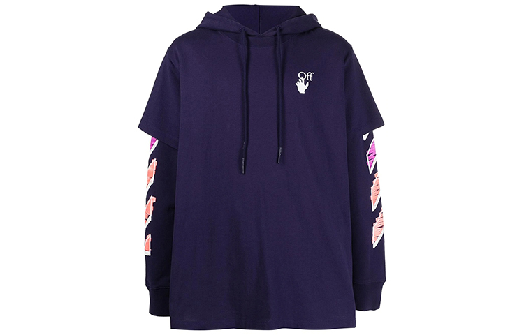 OFF-WHITE SS21 Oversized Layered Hoodie Purple OMBB051R21FLE0024632 圖 2