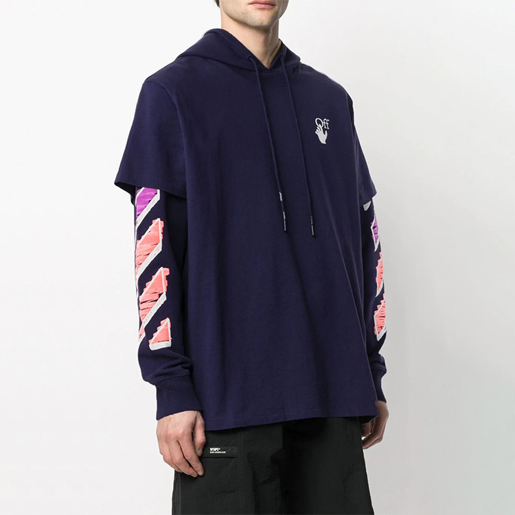 OFF-WHITE SS21 Oversized Layered Hoodie Purple OMBB051R21FLE0024632 圖 5