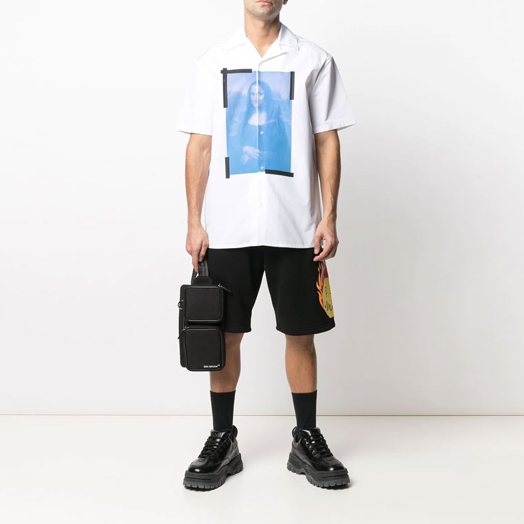Lookbook OFF-WHITE SS21 印花短袖襯衫 白色 男款 OMGA163R21FAB0020110