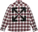 Buy OFF-WHITE SS21 紅色格紋箭頭襯衫 OMGA133R21FAB0022500