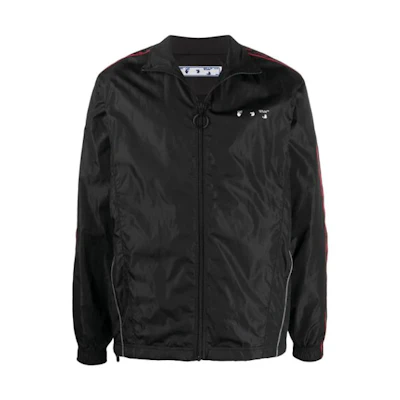 OFF-WHITE SS21 Solid Logo Zip Track Jacket OMBD022R21FAB0021001