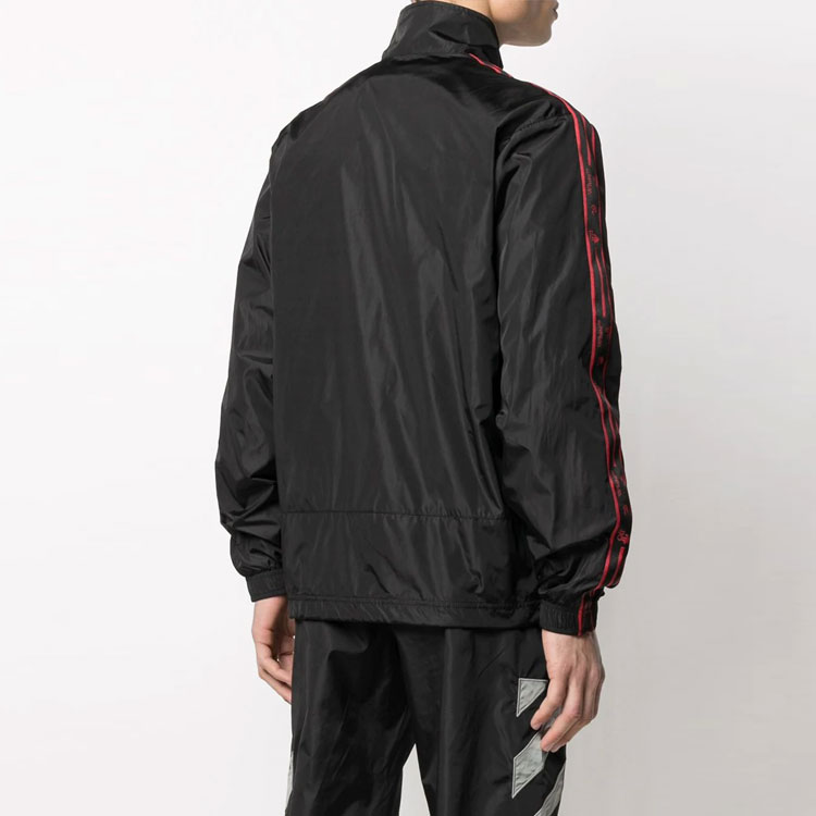 Shop オフホワイト SS21 ソリッド ロゴ ジップ トラック ジャケット OMBD022R21FAB0021001