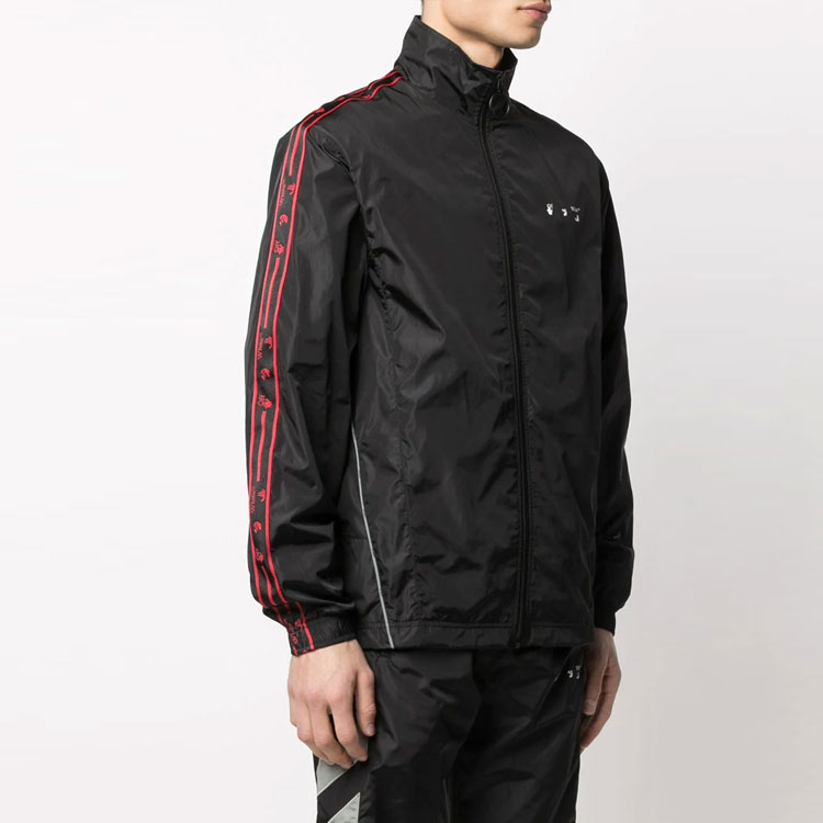 Purchase オフホワイト SS21 ソリッド ロゴ ジップ トラック ジャケット OMBD022R21FAB0021001