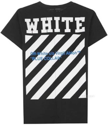 OFF-WHITE SS21 Baju Cotton Crewneck Grafik Berjalur Hitam. OMAA002G20JER0091034 Lookbook OFF-WHITE SS21 Baju Cotton Crewneck Grafik Berjalur Hitam. OMAA002G20JER0091034