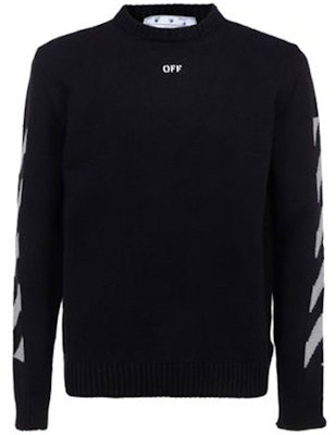 오프화이트 SS21 스트라이프 로고 크루넥 스웨터 블랙 OMHE023R21KNI0011041 Lookbook 오프화이트 SS21 스트라이프 로고 크루넥 스웨터 블랙 OMHE023R21KNI0011041