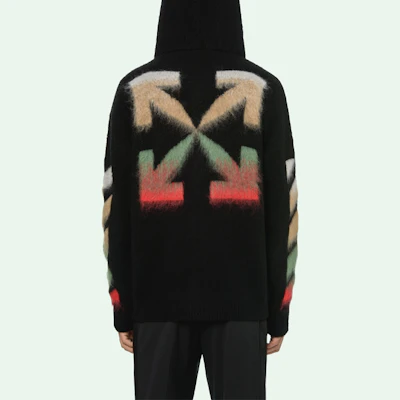OFF-WHITE SS21 Hoodie Jaket Pria Hitam Suede Motif Garis Diagonal. OMHA037R21KNI0011084 Details for OFF-WHITE SS21 Hoodie Jaket Pria Hitam Suede Motif Garis Diagonal. OMHA037R21KNI0011084