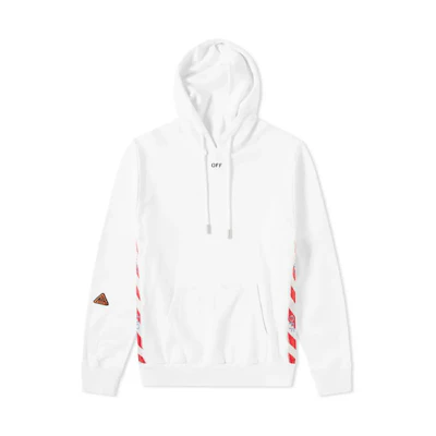 OFF-WHITE SS21 White Logo Print Hoodie for Men OMBB032S180030080100
