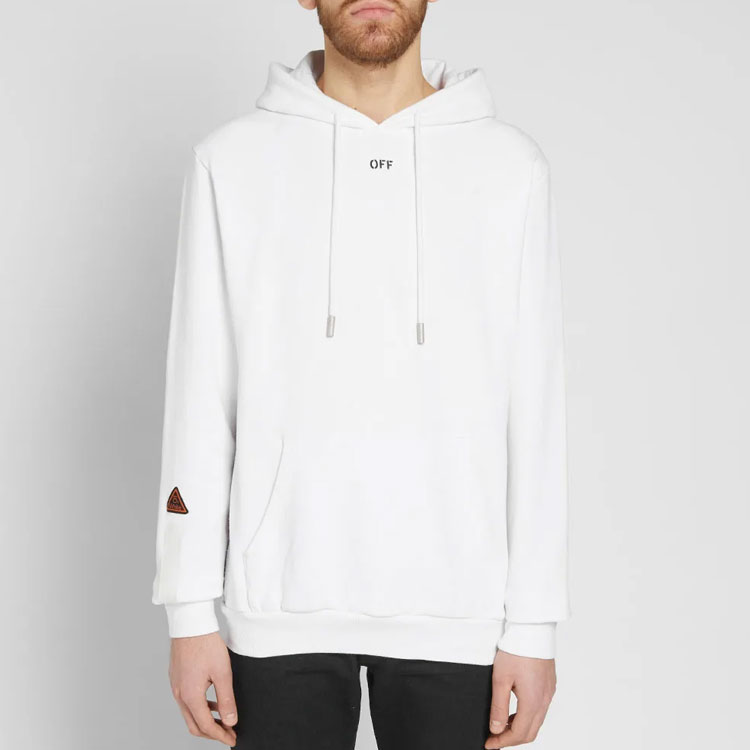 OFF-WHITE SS21 White Logo Print Hoodie for Men OMBB032S180030080100 圖 3