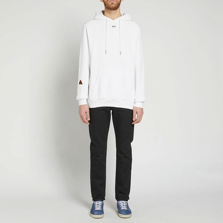 OFF-WHITE SS21 White Logo Print Hoodie for Men OMBB032S180030080100 圖 5