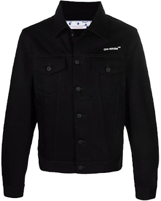 オフホワイト SS22 ブラックデニムジャケット フロントロゴプリント入り OMYE079C99DEN0031001 Buy オフホワイト SS22 ブラックデニムジャケット フロントロゴプリント入り OMYE079C99DEN0031001