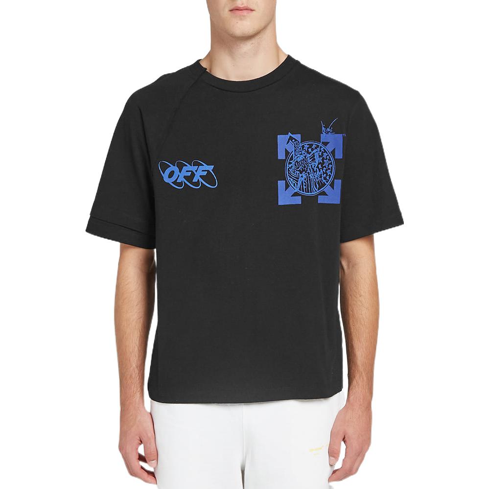 OFF-WHITE SS22  Classic Arrow Logo Cotton Black T-Shirt. OMAA078F191850171030 圖 5