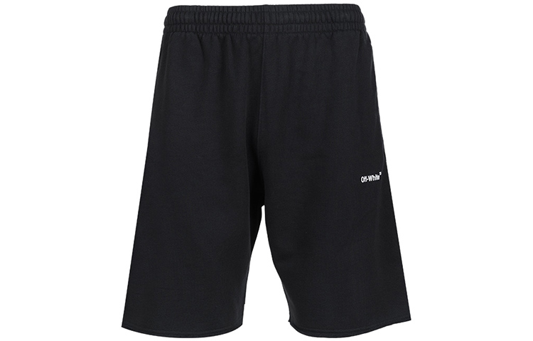 Order OFF-WHITE SS22 标志条纹休闲短裤 黑色 OMCI006C99FLE0011001