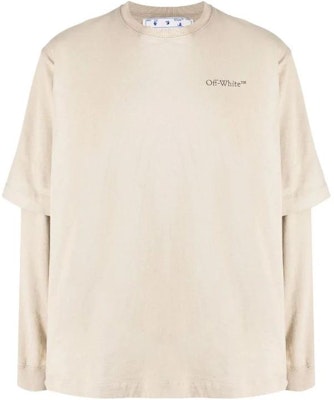 OFF-WHITE SS22 後背印花裸色寬鬆長袖T恤 OMAB068S22JER0011710 Buy OFF-WHITE SS22 後背印花裸色寬鬆長袖T恤 OMAB068S22JER0011710