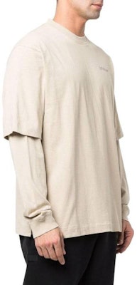 OFF-WHITE SS22 後背印花裸色寬鬆長袖T恤 OMAB068S22JER0011710 Shop OFF-WHITE SS22 後背印花裸色寬鬆長袖T恤 OMAB068S22JER0011710