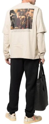 OFF-WHITE SS22 後背印花裸色寬鬆長袖T恤 OMAB068S22JER0011710 Purchase OFF-WHITE SS22 後背印花裸色寬鬆長袖T恤 OMAB068S22JER0011710