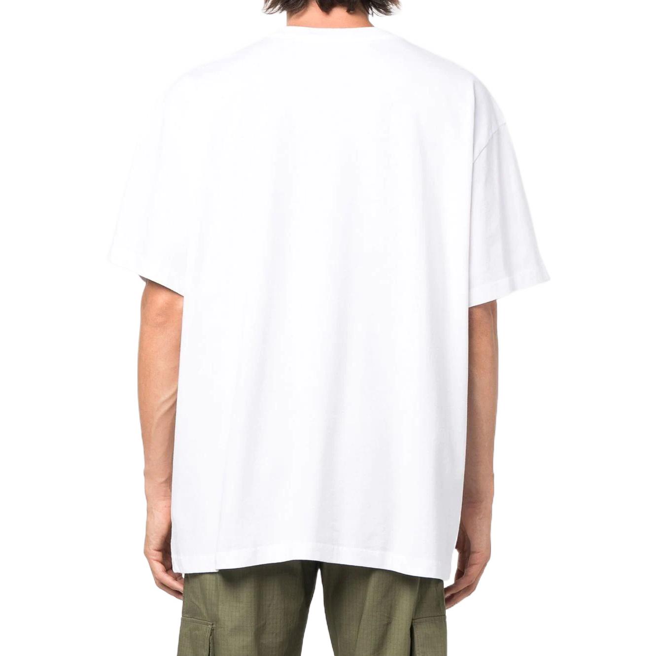 OFF-WHITE SS22  White Logo Print Short Sleeve Loose Fit T-Shirt OMAA038C99JER0070110 圖 4