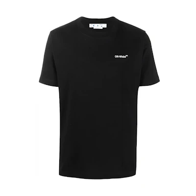 OFF-WHITE SS22 Arrow Logo Black Short Sleeve T-Shirt Men OMAA027C99JER0031001