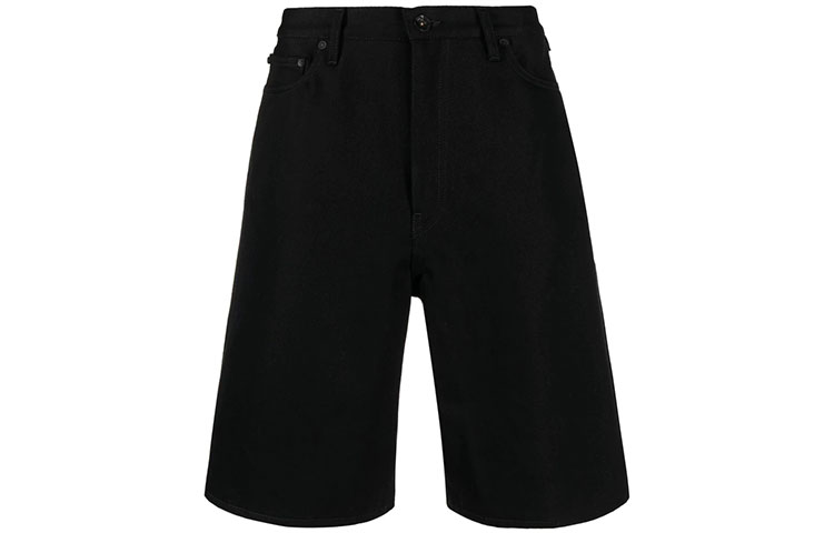 OFF-WHITE SS22 Arrow Logo Print  Black Casual Shorts. OMYC010C99DEN0021001