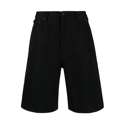 OFF-WHITE SS22 Arrow Logo Print Black Casual Shorts. OMYC010C99DEN0021001