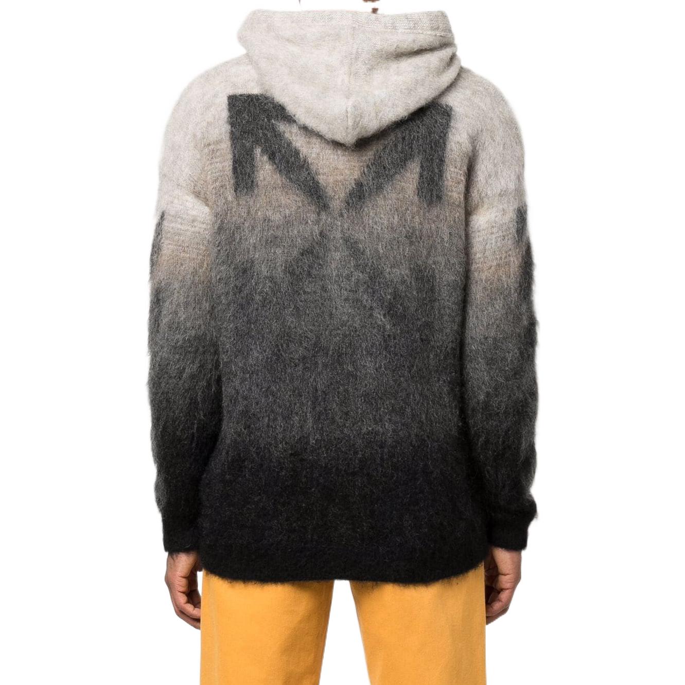 OFF-WHITE SS22 Arrows Logo Gradient Zip Hoodie Black  Oversized Fit. OMHA132S22KNI0011710 圖 4