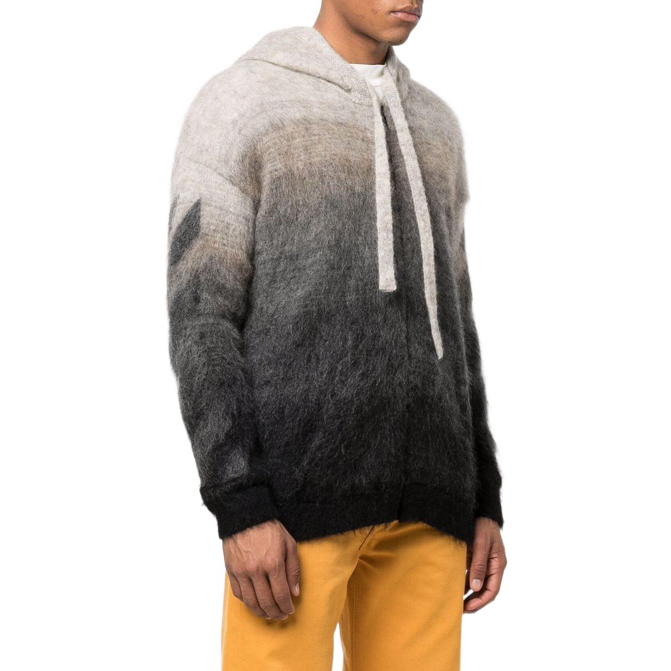 OFF-WHITE SS22 Arrows Logo Gradient Zip Hoodie Black  Oversized Fit. OMHA132S22KNI0011710 圖 5