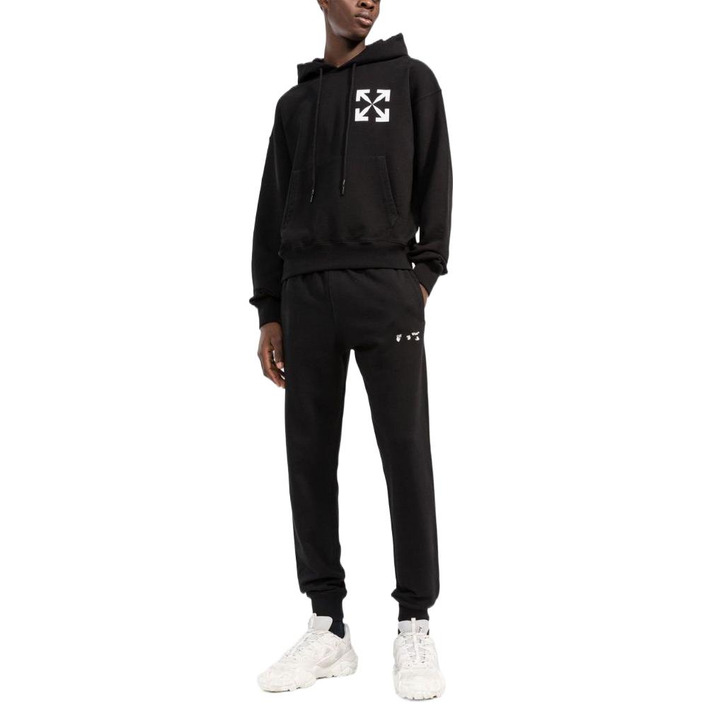 Lookbook OFF-WHITE 2022春夏基础休闲常规版型黑色运动裤 OMCH033C99FLE00310011001