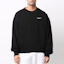 Lookbook OFF-WHITE SS22 Arrow Print Sweater Hitam Crewneck Loose Fit OMBA058C99FLE0021001