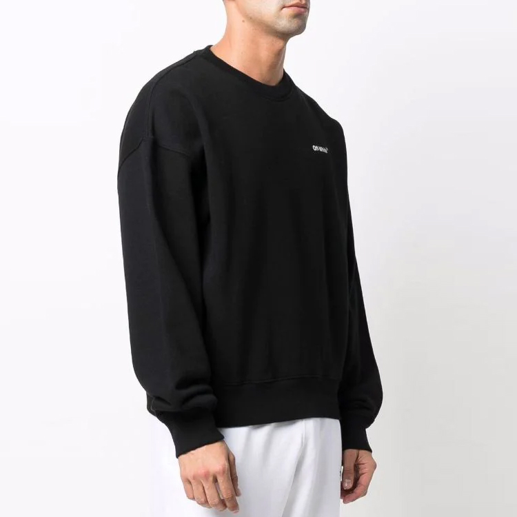 OFF-WHITE SS22 Black Arrow Print Crewneck Pullover Sweatshirt  Loose Fit OMBA058C99FLE0021001 圖 4
