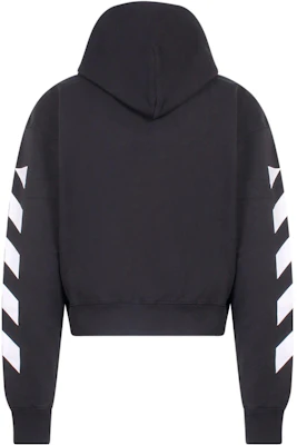 OFF-WHITE SS22黑色连帽衫白色袖条纹常规版型 OMBB037C99FLE0011001 Lookbook OFF-WHITE SS22黑色连帽衫白色袖条纹常规版型 OMBB037C99FLE0011001