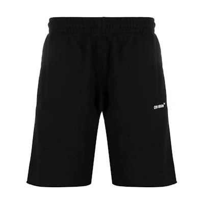 OFF-WHITE SS22 Black Logo Print Straight Shorts Men’s Regular Fit OMCI006C99FLE00510011001