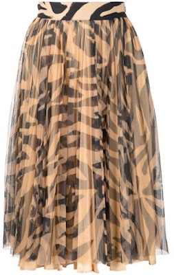 オフホワイト SS22 ブラウン ゼブラ柄 ハイウエスト フレアスカート リラックスフィット OWCC147S22FAB0016110 Order オフホワイト SS22 ブラウン ゼブラ柄 ハイウエスト フレアスカート リラックスフィット OWCC147S22FAB0016110