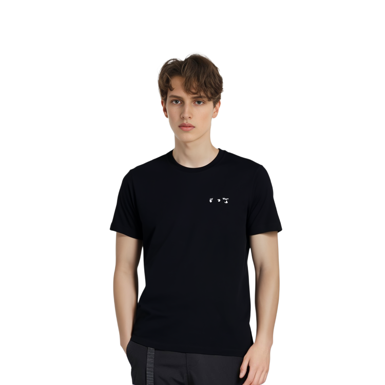 Details for OFF-WHITE SS22 卡拉瓦喬箭頭黑色T恤 男款極簡設計 OMAA027C99JER0051001