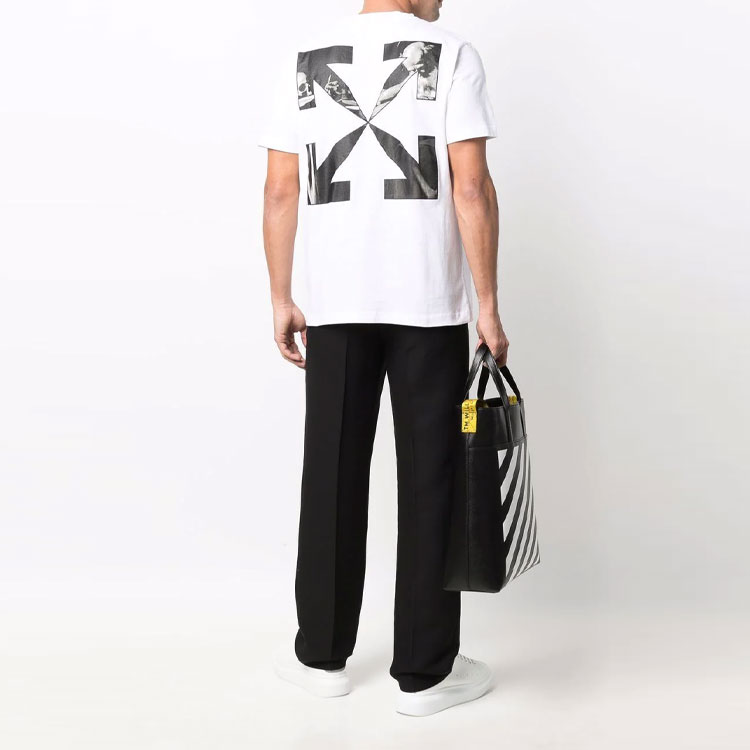 OFF-WHITE SS22 Caravaggio Arrows Graphic White Short Sleeve Tee Mens OMAA027C99JER0030110 圖 5