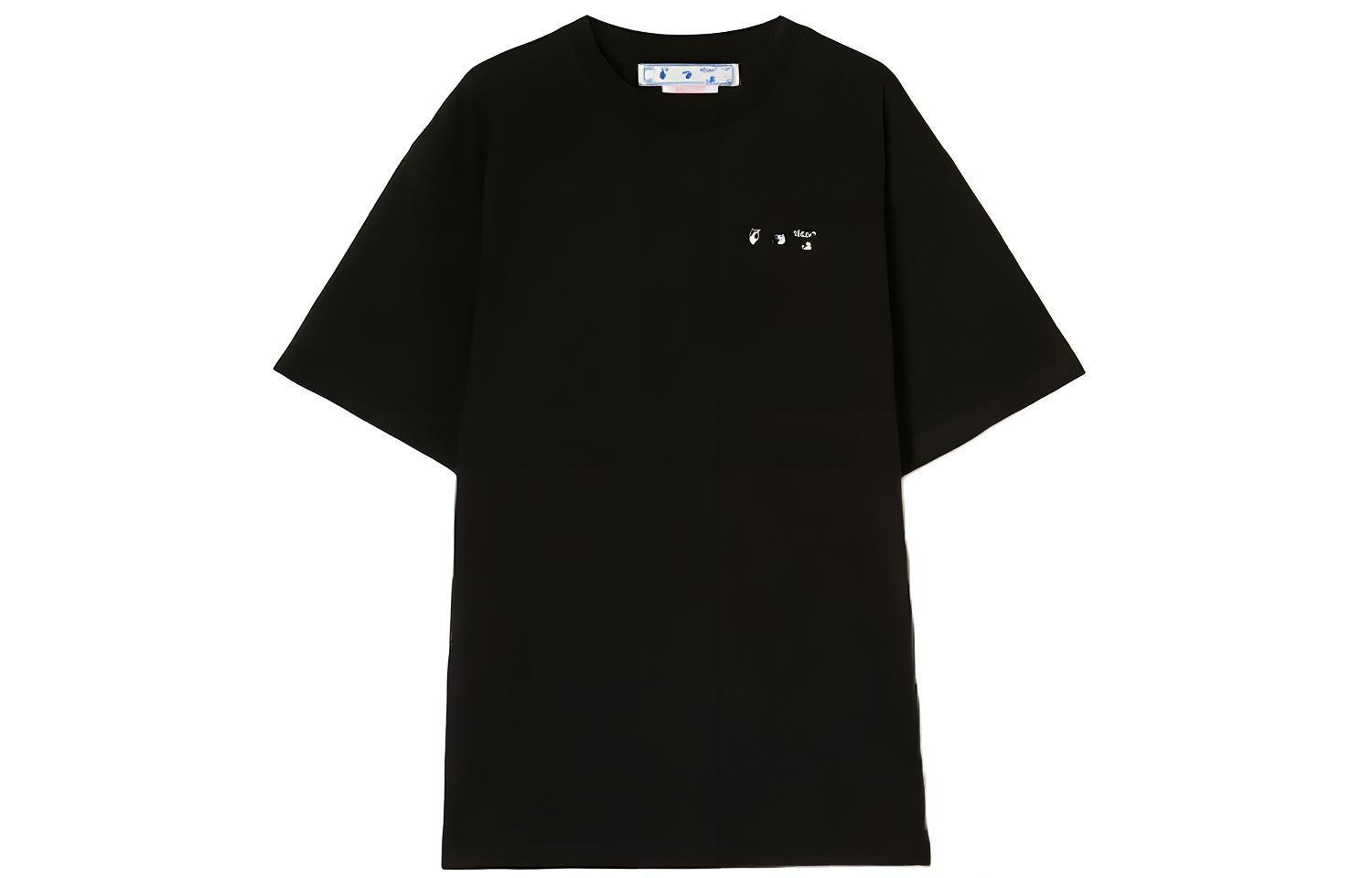 Order OFF-WHITE SS22 Caravaggio 背影印花寬鬆版黑色短袖 男款 OMAA038C99JER0061001