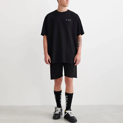 OFF-WHITE SS22 Caravaggio 背影印花寬鬆版黑色短袖 男款 OMAA038C99JER0061001 Lookbook OFF-WHITE SS22 Caravaggio 背影印花寬鬆版黑色短袖 男款 OMAA038C99JER0061001