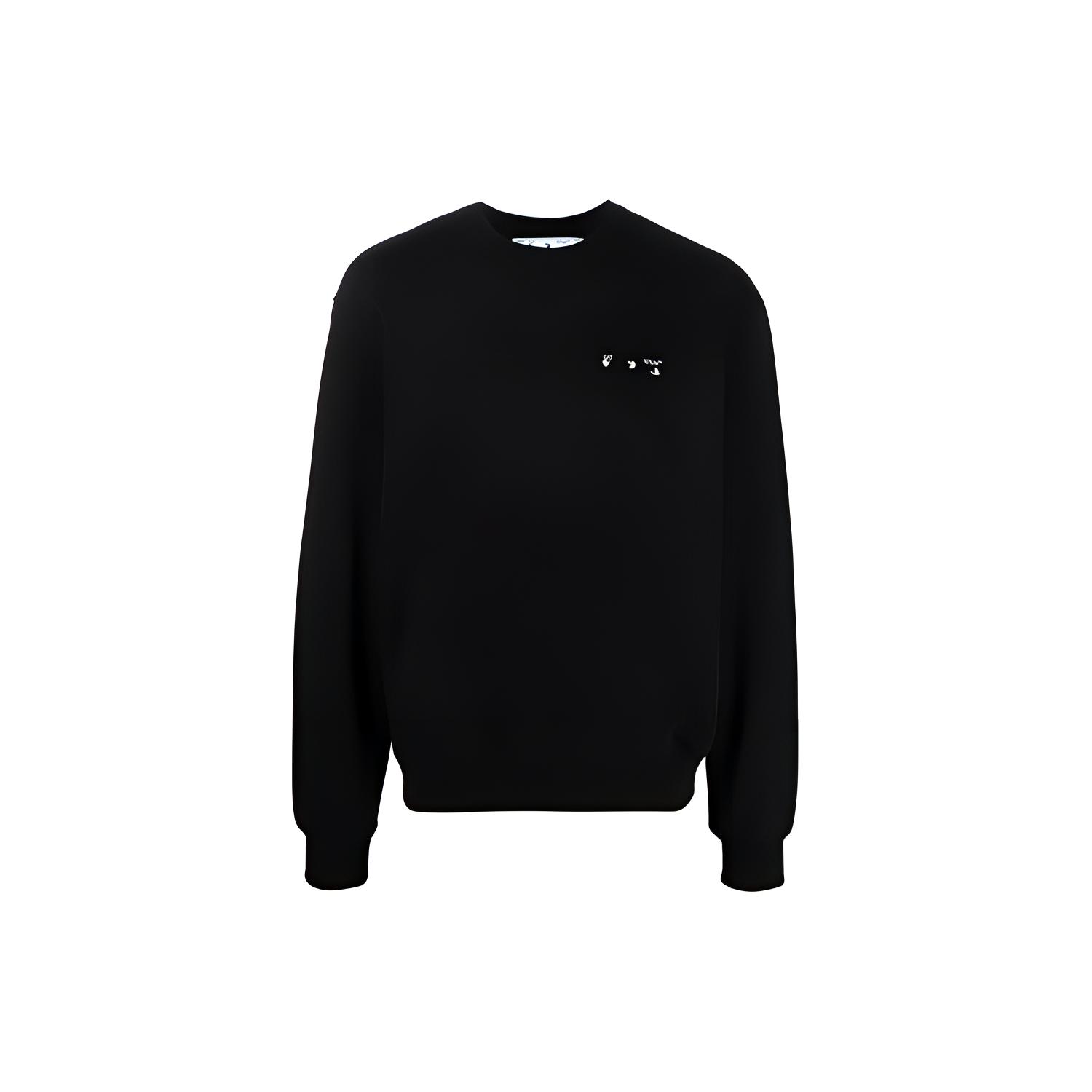 OFF-WHITE SS22 Caravaggio Painting Crewneck Long Sleeve Sweatshirt Black Men OMBA057C99FLE0051001