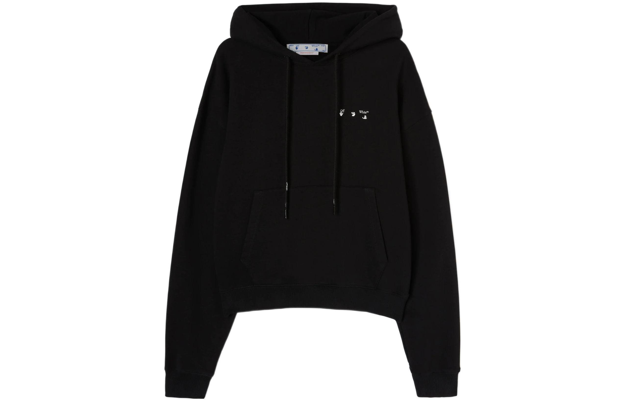 OFF-WHITE SS22 Caravaggio Painting Print Hoodie Black  Long Sleeve OMBB037C99FLE0041001