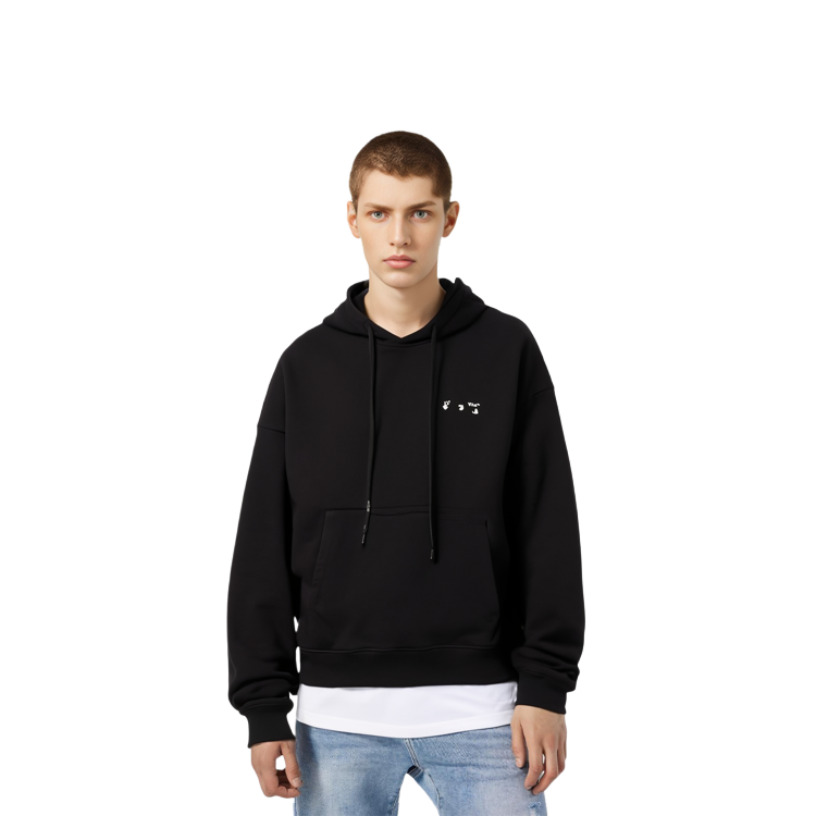 OFF-WHITE SS22 Caravaggio Painting Print Hoodie Black  Long Sleeve OMBB037C99FLE0041001 圖 6