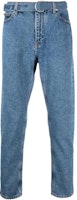 OFF-WHITE SS22 Classic Straight-Leg Belted Jeans Blue Regular Fit OMYA142C99DEN0024949 OFF-WHITE SS22 Classic Straight-Leg Belted Jeans Blue Regular Fit OMYA142C99DEN0024949