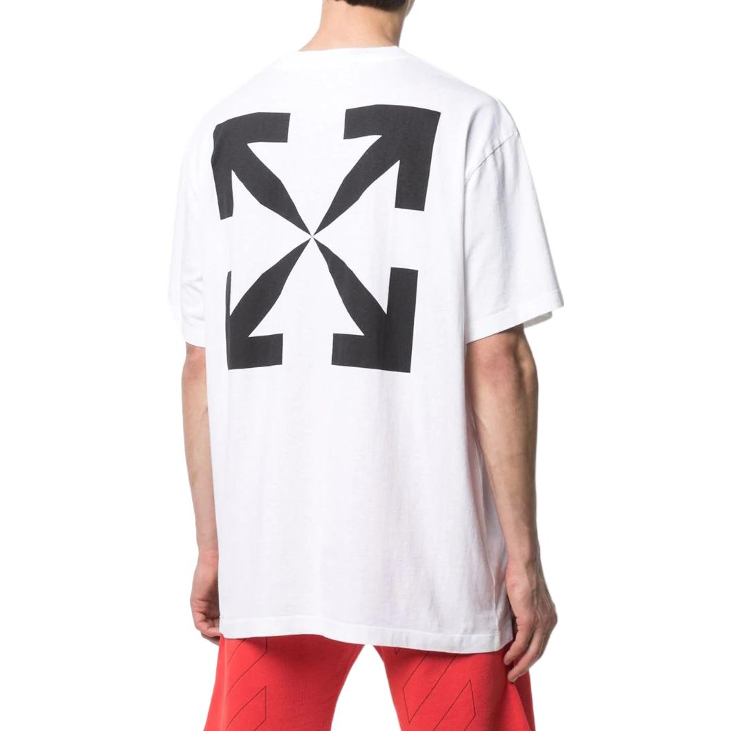 Shop OFF-WHITE SS22 經典白色圓領短袖T恤 修身版 白色 OMAA038R21JER00101100110