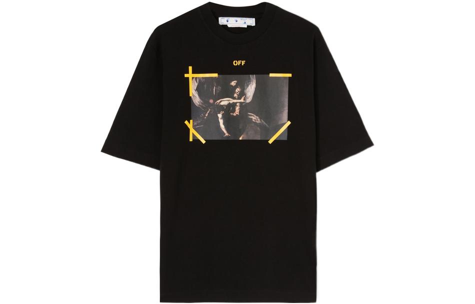 OFF-WHITE SS22 Diagonal Arrows Graphic Tee Black  Short Sleeve OMAA119C99JER0061001