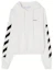 Buy OFF-WHITE SS22 斜纹条纹连帽衫 白色 常规版型 OMBB037C99FLE0010110