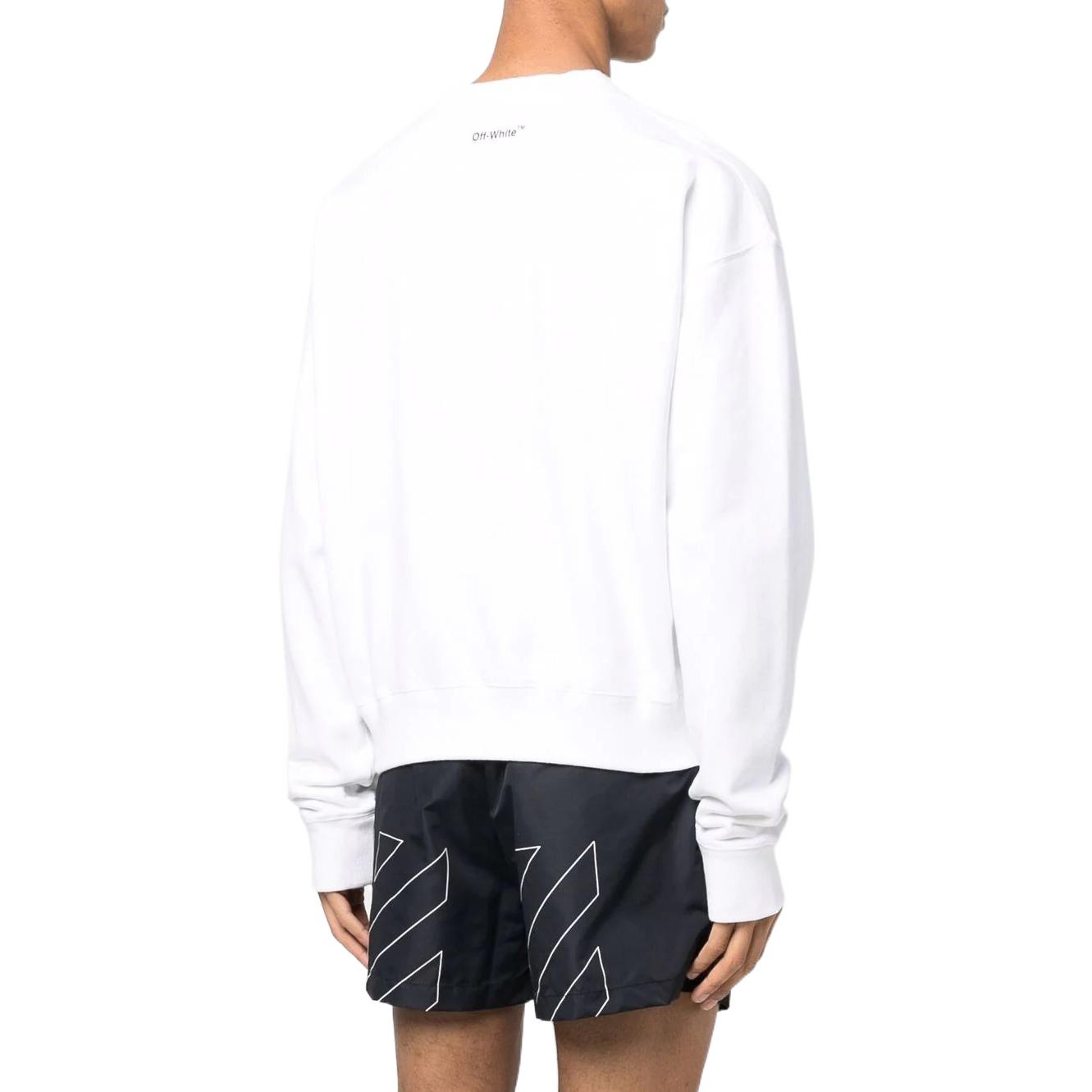 OFF-WHITE SS22 Elizabeth Print Long Sleeve Sweatshirt White (). OMBA058C99FLE0030145 圖 4