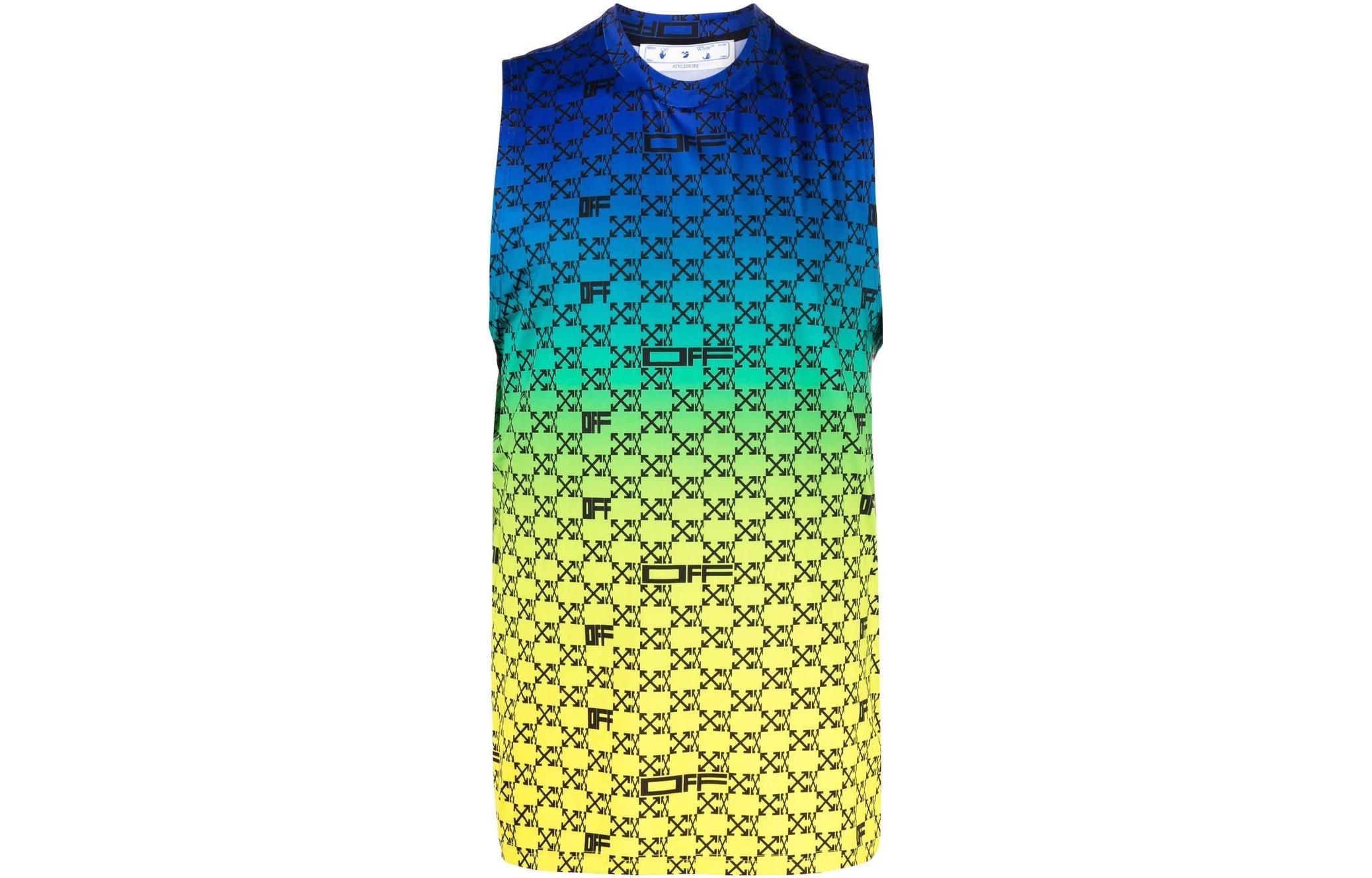 OFF-WHITE SS22 Gradient Logo Print Tank Top Multi-Color . OMVA033S22FAB0018410