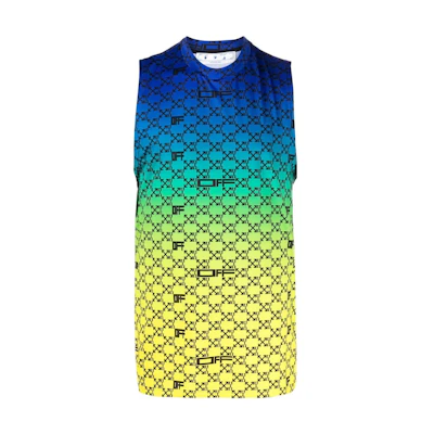 OFF-WHITE SS22 Gradient Logo Print Tank Top Multi-Color . OMVA033S22FAB0018410