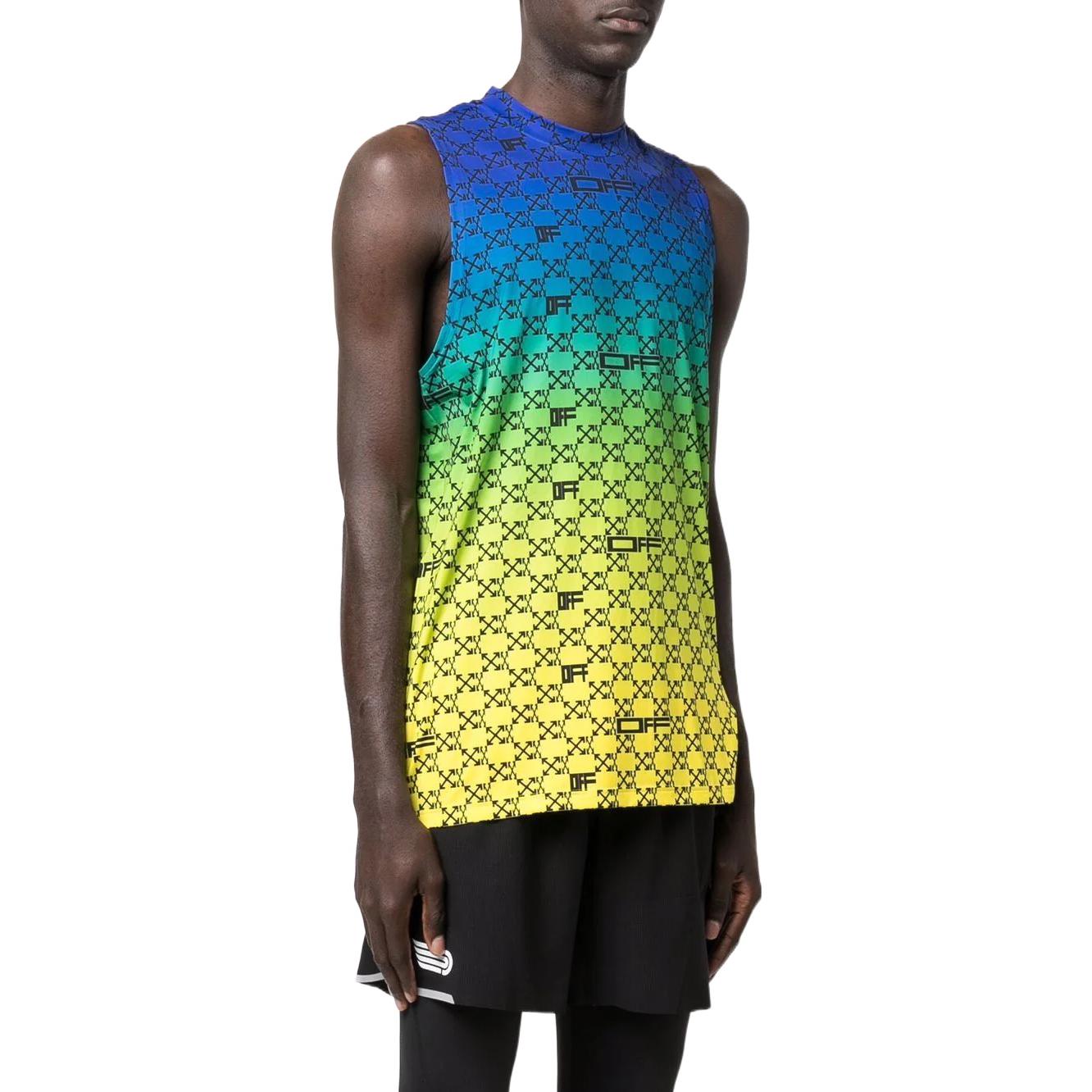 Shop OFF-WHITE SS22 漸層標誌印花背心 多色款 OMVA033S22FAB0018410