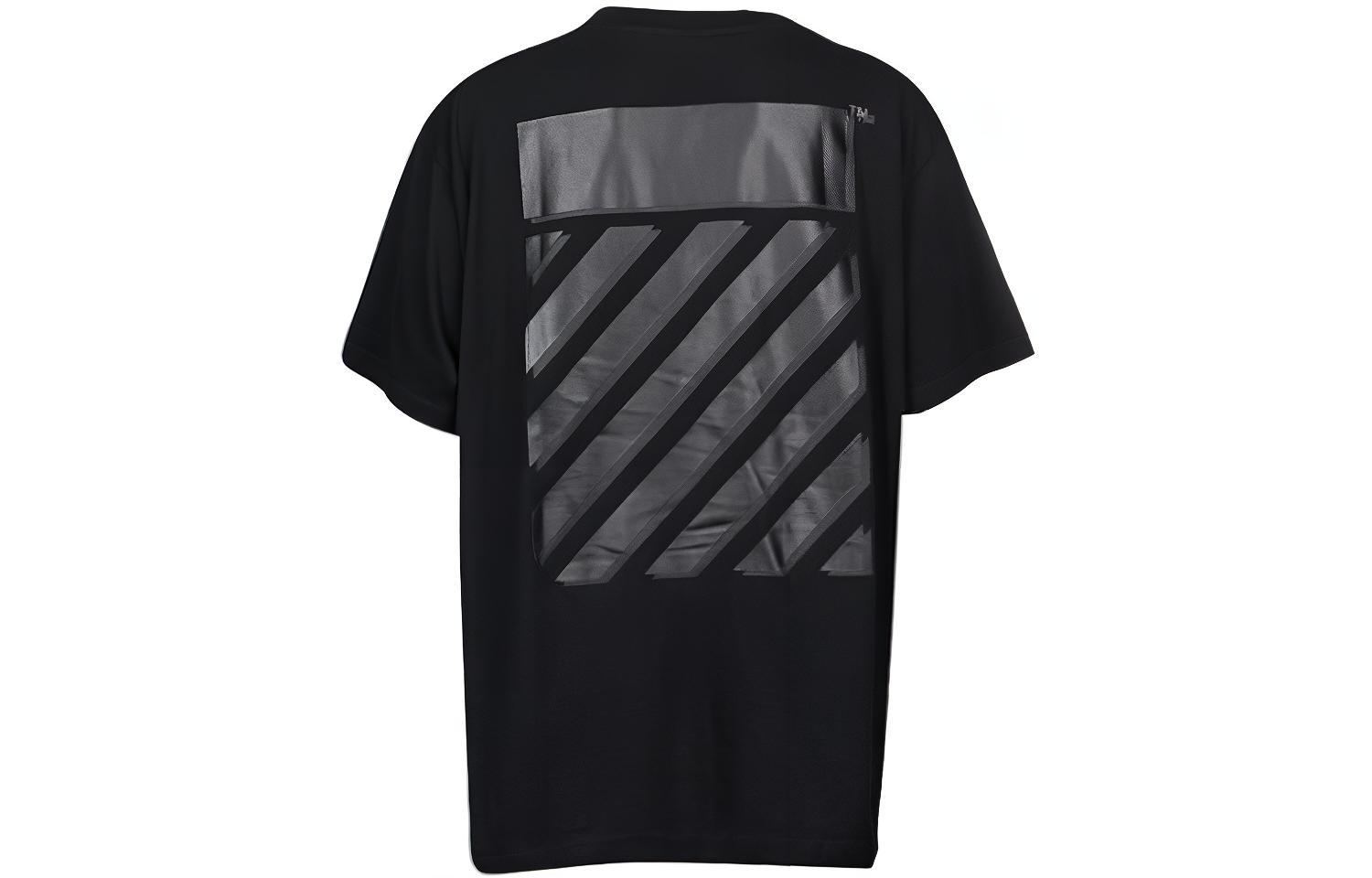 OFF-WHITE SS22 Graphic Cotton Short Sleeve T-Shirt Black メンズ OMAA038C99JER0041010