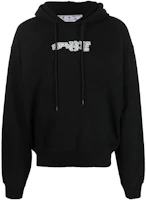 Off-White SS22 Graphic Print Hoodie Black Pullover Long Sleeve OMBB037F22FLE0051001 Off-White SS22 Graphic Print Hoodie Black Pullover Long Sleeve OMBB037F22FLE0051001