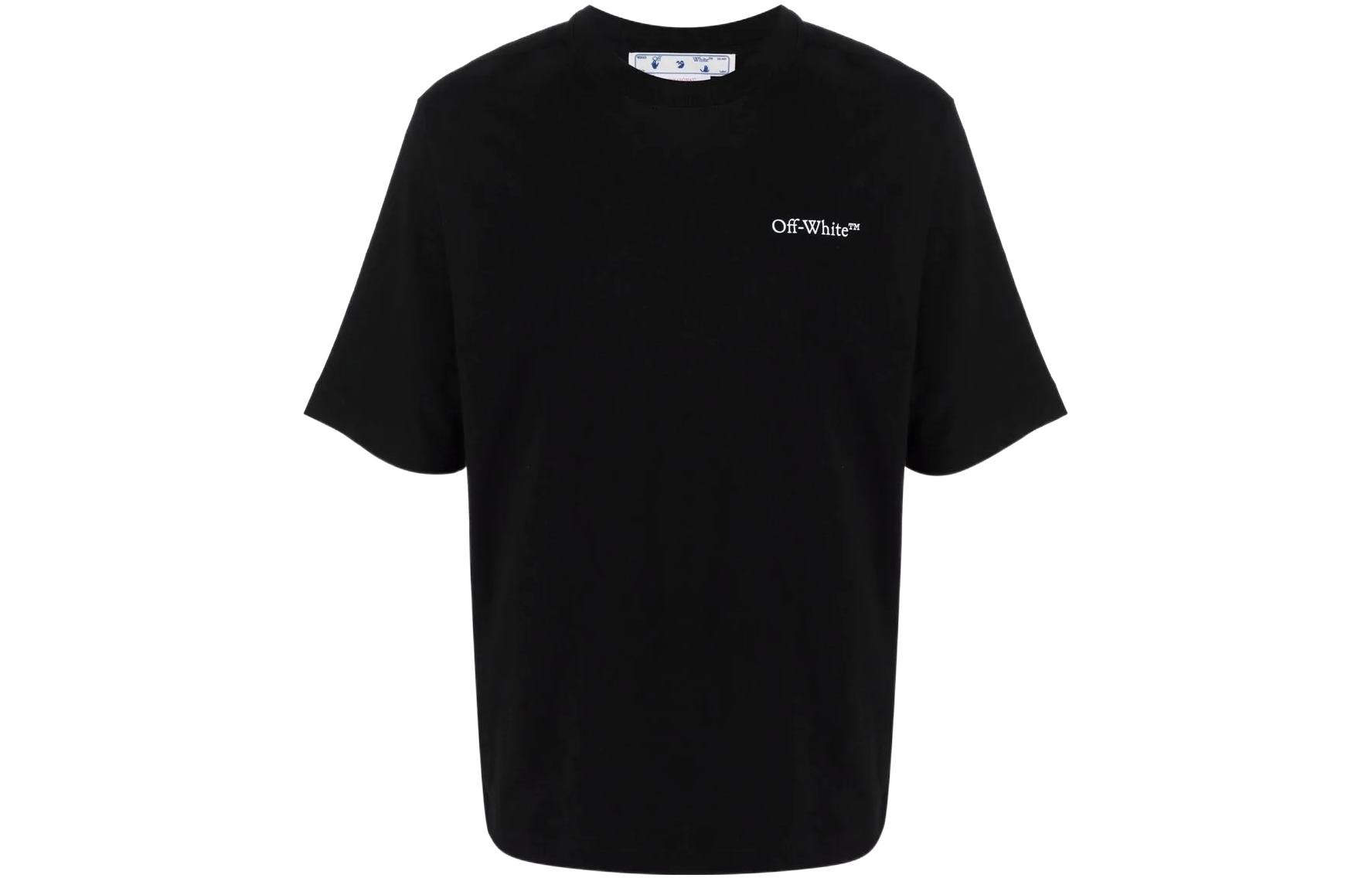 OFF-WHITE SS22 Graphic Print Relaxed Fit Black T-Shirt OMAA119S22JER0041001