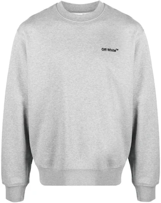 OFF-WHITE SS22 グレー ロゴプリント クルーネック スウェットシャツ メンズ レギュラーフィット OMBA057C99FLE0100810 Buy OFF-WHITE SS22 グレー ロゴプリント クルーネック スウェットシャツ メンズ レギュラーフィット OMBA057C99FLE0100810